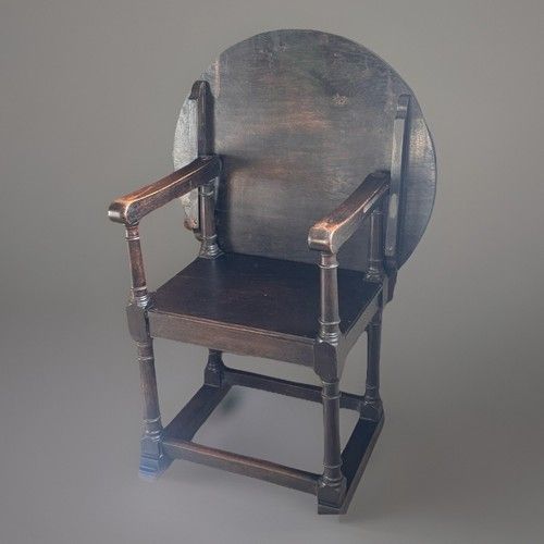 Antique MONK wooden METAMORPHIC chair table hallway solid oak CENTRE Table c1910