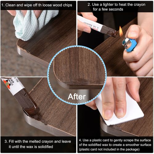 Furniture Repair Crayons Wax Filler Stick 3Pcs Touch Up Pen Markers Green — image 5