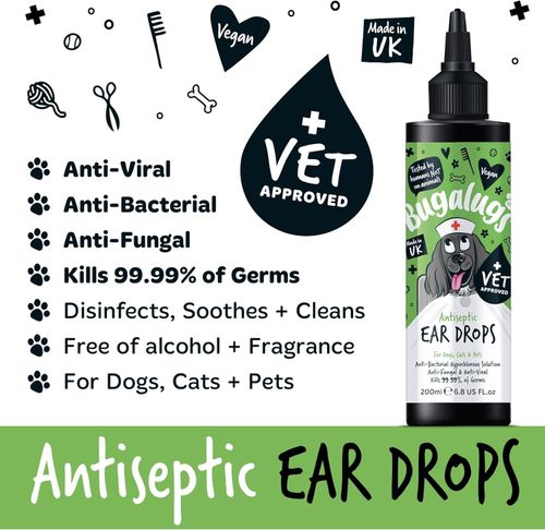 BUGALUGS Dog Ear Antiseptic Drops soothes itching & odours cleaner first aid — image 4