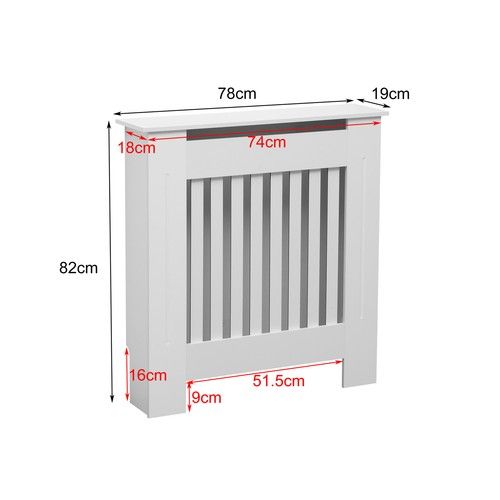 S-XL Radiator Cover Cabinet MDF Modern Cabinet Top Shelving Home Office Hallway