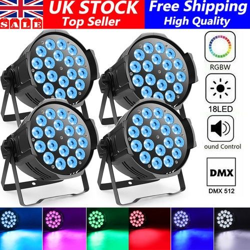 270W 18LED PAR Light RGBW Stage Bar Wash Lighting DMX Disco Party Show Light UK