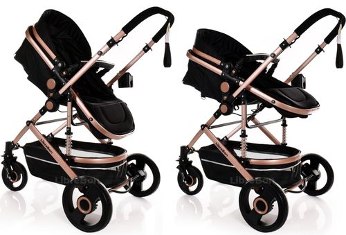 LIBREBON Baby Pram WITH CAR SEAT Buggy 3 in 1 Travel System Pushchair Up To 22Kg — image 7