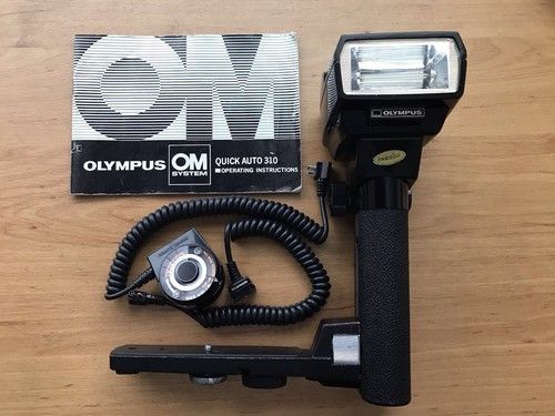 Olympus Quick Auto 310 Flash, Bounce Grip, Remote Sensor, Shoe 2 Lead, manual