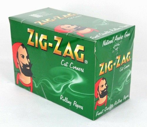  ZIG ZAG GREEN Rizla Cut Corners ROLLING Papers Tobacco Cigarette Filter UK