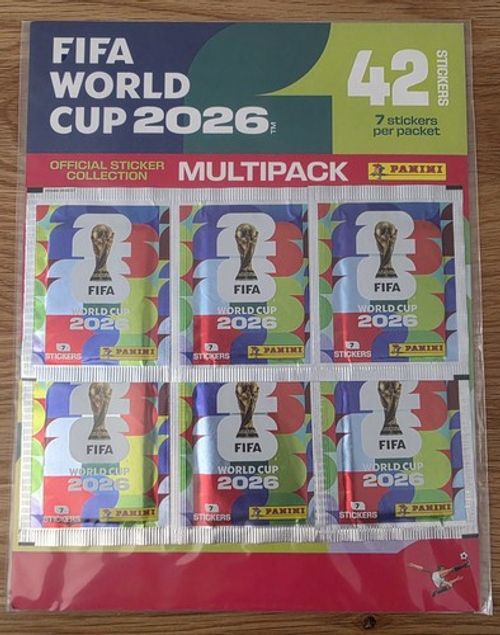 FIFA World Cup 2026 Panini Sticker Multipack Brand New Sealed 6 Packs 42 Pcs