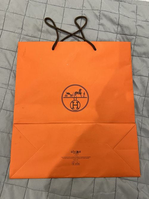 Authentic Large HERMES Shoping Carrier Gift Paper Bag Empty  42x47x17 cm — image 3
