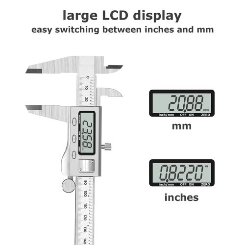 Digital Vernier Caliper Micrometer Gauge 6" 150mm Steel Accurate Measuring Tool — image 3