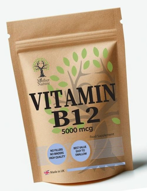Vitamin B12 High Strength 5000mcg Capsules B12 Supplement Vit B12 Powder Vegan