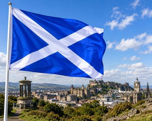 Scotland Flag 5x3 FT Scottish Saltire St Andrew's Cross Polyester Brass Eyelets — image 3