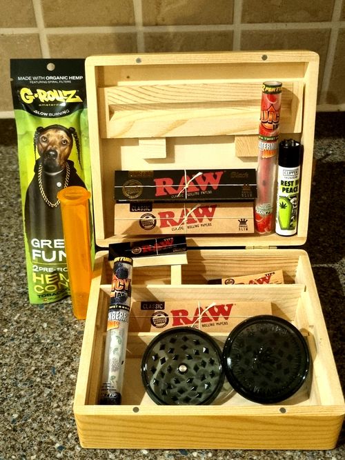 Smoking Gift,Smoking Box Set, Rolling Boxes Set Wooden Box, Stash, Rolling tray — image 2