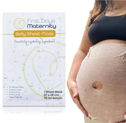 First Days Maternity - Belly Sheet Mask - For Pregnancy Bump Hydration