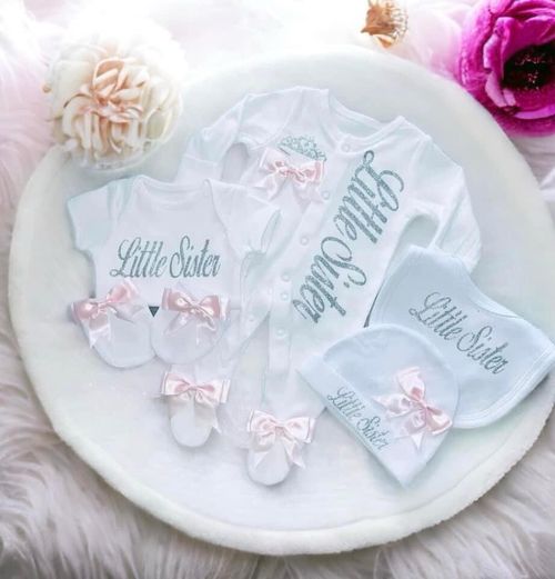 personalised baby grow set — image 1