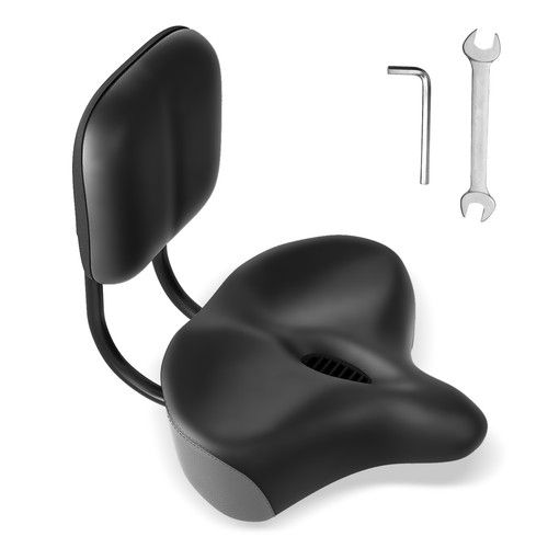 MOONCOOL Bicycle Tricycle Saddle Seat Backrest Saddle Bike Seat with Backrest