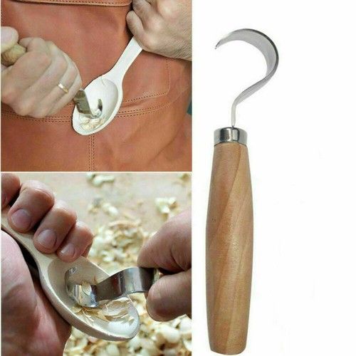 Stainless Steel Spoon Carving Woodworking Tool Wood Whittling Carving Cutter DIY
