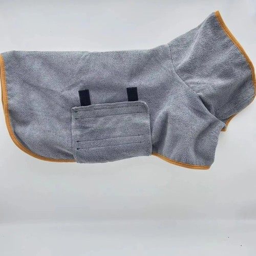 UK Dog Bathrobe Towel Microfibre Bath Robe Pet Super Absorbent Drying Coat XS-XL