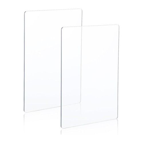 2 Packs Transparency Acrylic Cutting Pads Die Cutting Plates Clear Thick