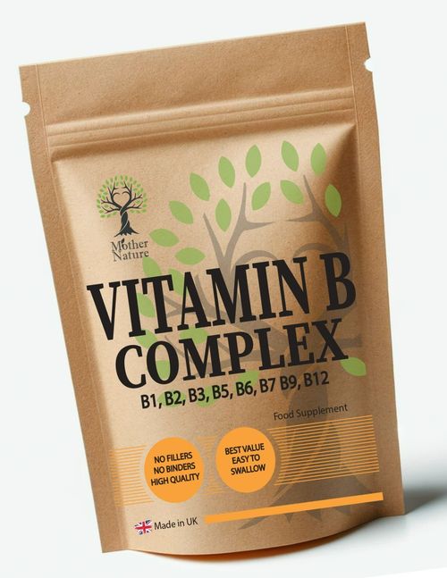Vitamin B Complex Capsules B1, B2, B3, B5, B6, B7, B9, B12 Clean B Complex Vegan — image 1