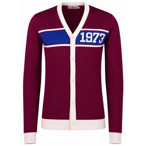 MADCAP VARSITY Y-NECK KNIT CARDIGAN RETRO MOD Ivy League 50s 70s 80s 1973 MC1159 — image 1
