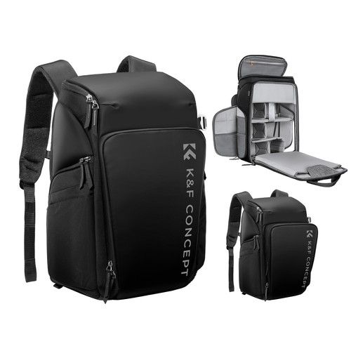 K&F Concept 25L Large Capacity Camera Backpack Storage Bag for DSLR Photography