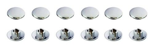 ALLEN HEAD BOLT CAPS CHROMED HEX HEAD COVERS FOR M6 M8 M10 BOLT HEADS PACK OF 12
