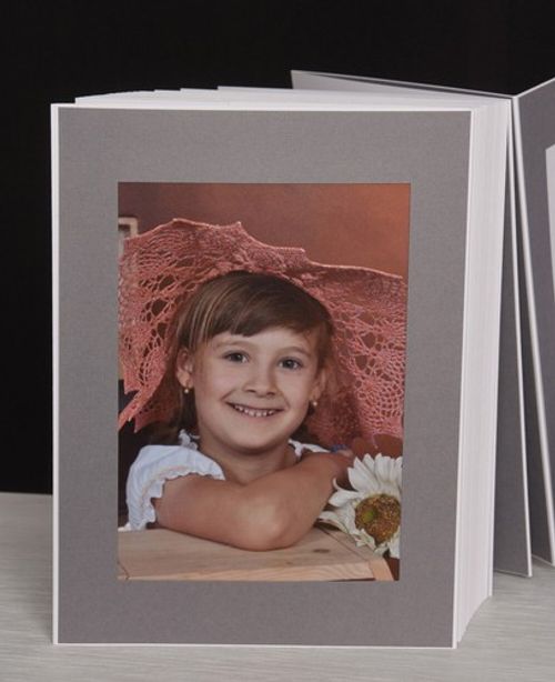 Portrait Portfolio/Leporello/Picture Folder - 50 Photos - 13x18 Leinen-Grau -