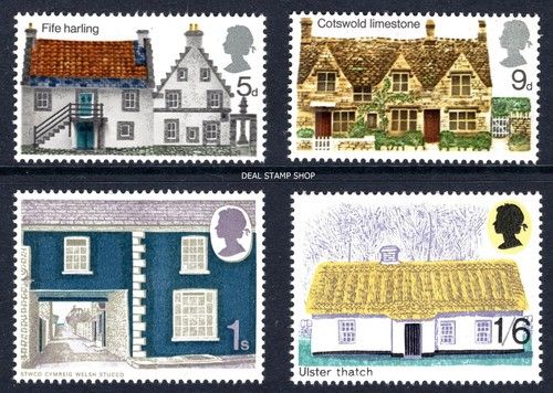 GB 1970 British Rural Architecture Complete Set SG815-SG818 Unmounted Mint MNH