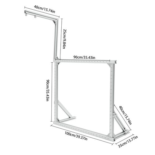 35.43 Inch Tufting Frame Silver Rug Tufting Frame Aluminium Alloy Tufting Frame — image 5
