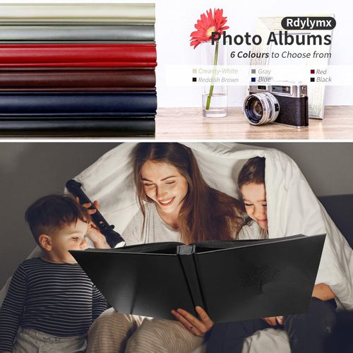 Photo Album 6 X 4 600 Pockets Photos, Black Leather Cover, Extra Large Capacity — image 7