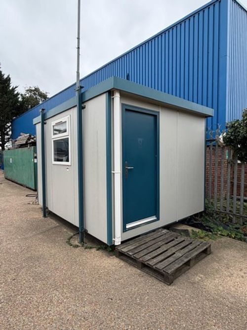 Jackleg Portable Cabin Site Office 12ft x 10ft Steel Door uPVC Window Grey Used