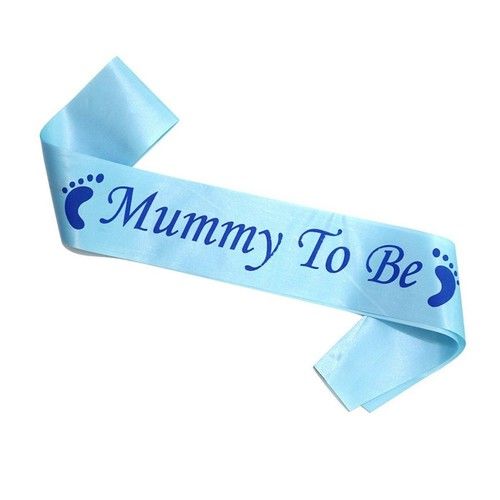 Baby Shower Sash Mummy To Be Sashes Baby Boy Girl Party Satin Blue Pink White