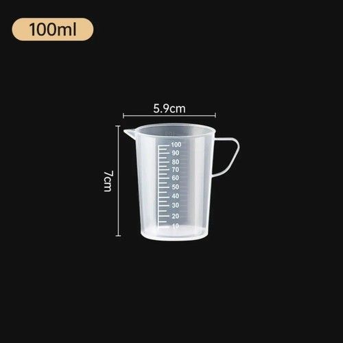 100ml 250ml 500ml 1000ml Clear Plastic Measuring Cup Jug Pour Spout Kitchen Tool