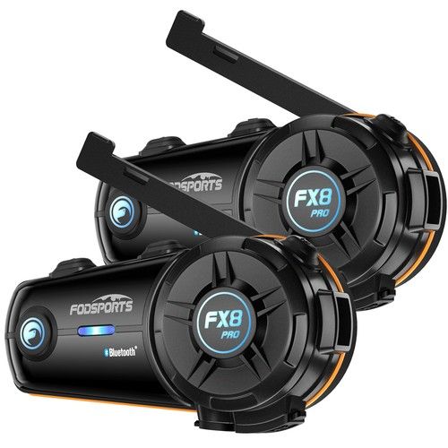 2Pcs FX8 Pro Motorcycle Bluetooth Headset 10 Riders Group Helmet Intercom 2000m
