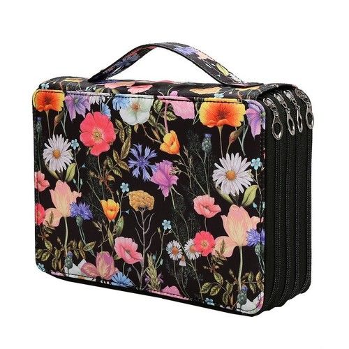 200 Slots Colored Pencil Case Organizer with Zipper Capacity Pen Holder Bag UK