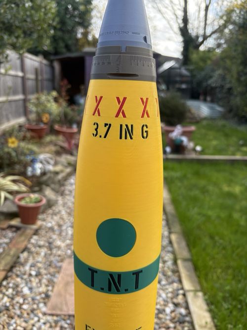 3D Printed QF 3.7 Inch AA Shell Replica - Updated With Accurate Stencils — image 5