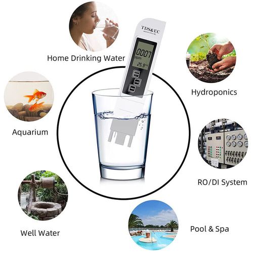 Digital Tester TDS EC PPM Meter Water Purity Hydroponics Water Quality Test Pen — image 8