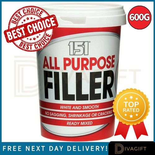 FILLER WHITE SMOOTH ALL PURPOSE GAP FILLER FOR WALLS INTERIOR EXTERIOR USE 600G 
