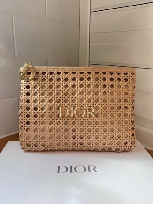 Dior Beauty 2026 Eco Raffia Cosmetic Pouch Makeup Bag With Box