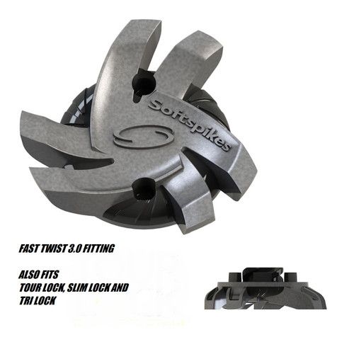 Fast Twist 3.0 Soft Spike in Grey/Black (Choose Quantity From Menu) Tour Lock
