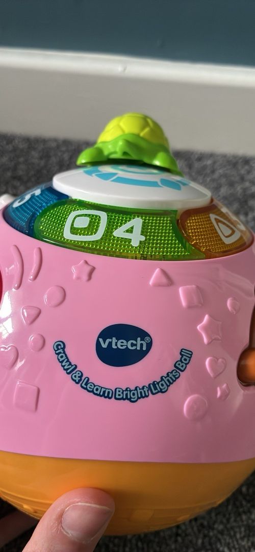 VTech Crawl & Learn Bright Lights Ball Baby Toy Light Ball Pink/Orange — image 4