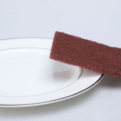 10pcs Scouring Pad Non-Scratch Scouring Sponge 6"x4" Scrub Pads Brown — image 7