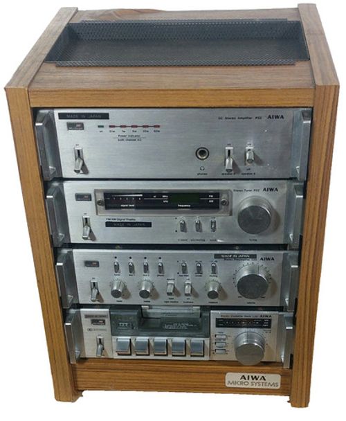 RARE Aiwa Mini Hi-fi System P22 Amp R22 Tuner C22 Pre-Amp L22 Cassette Tape Deck
