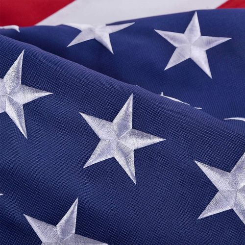 American Flag 5x8 ft Outdoor US Flag UV Protected Embroidered Stars Sewn Stripes — image 1