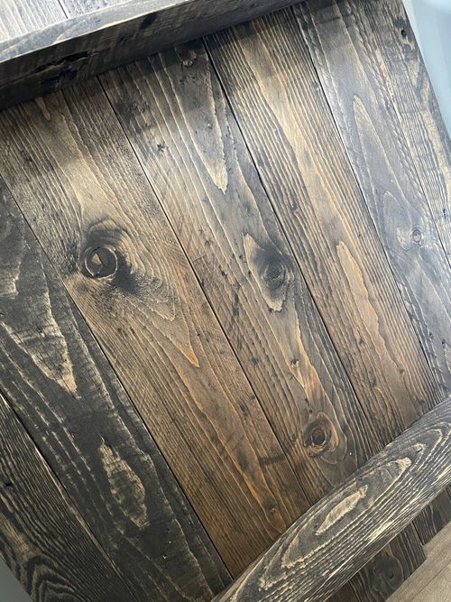 Handmade dark stain Rustic Dartboard Surround Wooden Solid  Shelves Dart Board — image 8