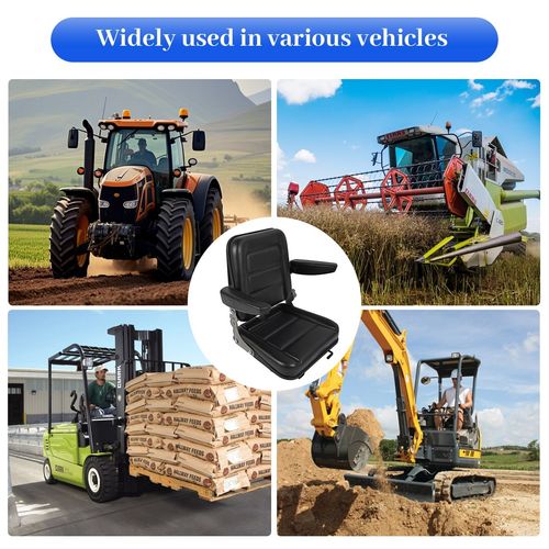 Universal Adjustable Suspension Seat Tractor Dumper Forklift Mower Plant Digger — image 4