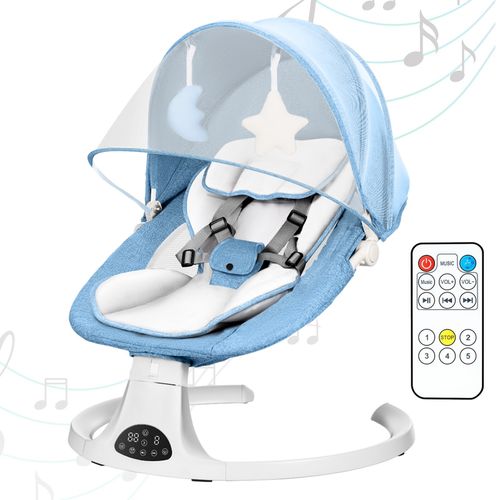 Bluetooth Electric Baby Swing Infant Music Cradle Bouncer Chair Rocker Remote UK — image 1