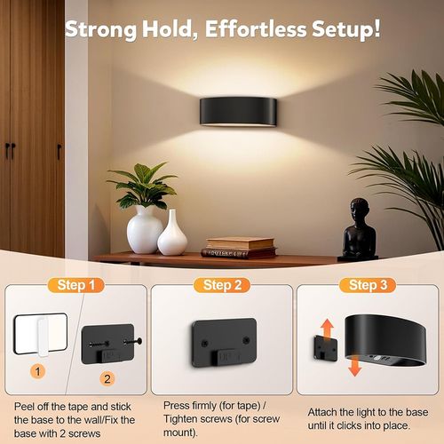 2X Wireless RGB LED Wall Light Dimmable Up/Down Wall Sconce Motion Sensor Indoor — image 6