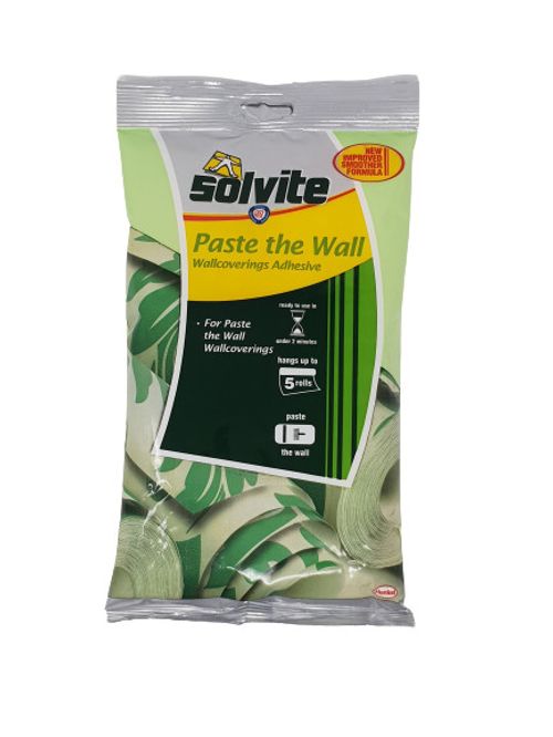 Wallpaper Paste Wallcovering Adhesive Solvite Paste the Wall Hangs 3-5 Rolls — image 3