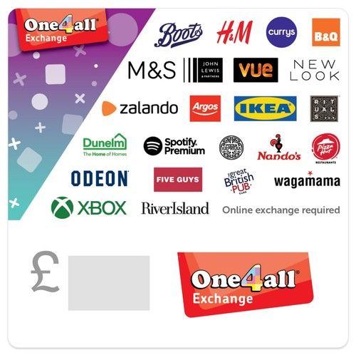 One4all Exchange Gift Code - UK Redemption Only - Delivered by email