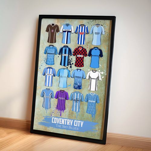 Coventry City Painted Shirt Framed Print — image 3
