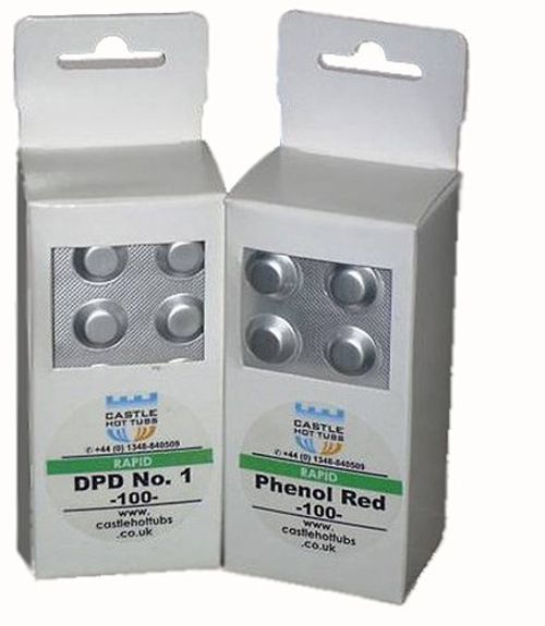 100 Phenol Red & 100 DPD NO 1 Rapid Tablets Refill for Test Kit Hot Tub or Pool